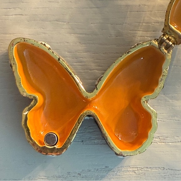 Colorful Butterfly jewelry box with stones Brand New - Picture 2 of 11